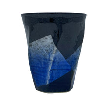 Kutani Silver Leaf Japanese Cup Blue